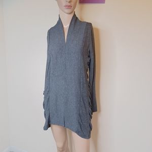 Ginger G. Grey Long Sleeve Cardigan Top Size Medium